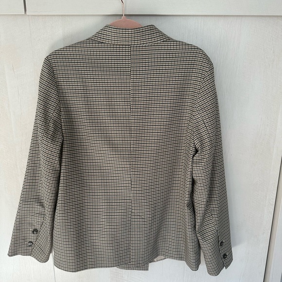 Mod Ref Plaid Pocketed Button Up Blazer Oversize Business Casual - Picture 7 of 8